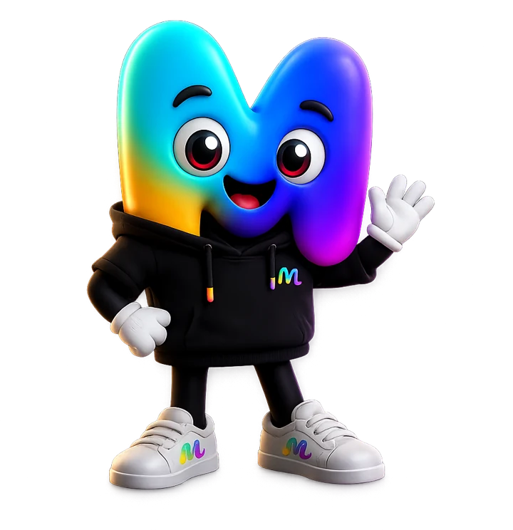 Mino, mascota MINOMO, salutând